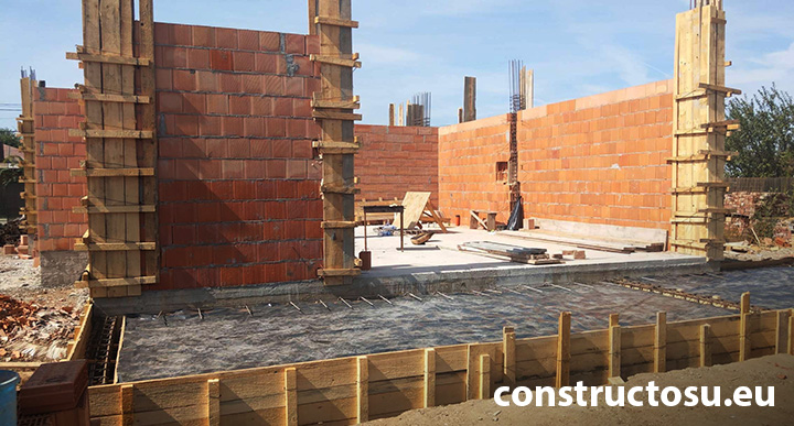 Structură casă zidărie cadre beton armat