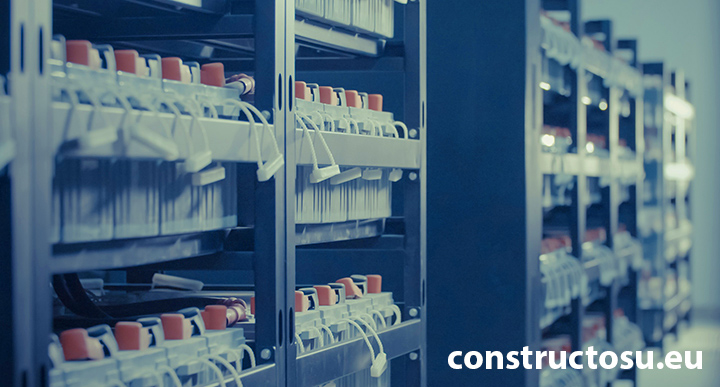 Bancuri de baterii într-un centru de date