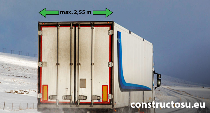 Care este lățimea unui TIR?