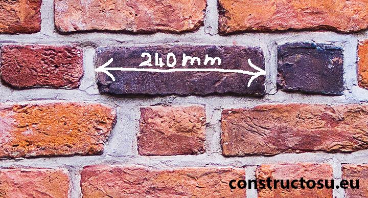 Care este lungimea unei cărămizi pline?