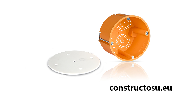 Doză de plastic pentru perete de gips carton cu capac