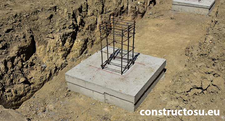 Fundație sub stâlp structural