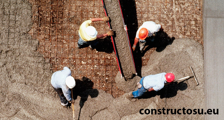 Turnarea plăcii de beton