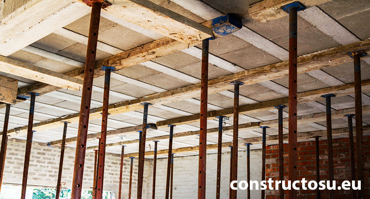 Popi metalici din oțel pentru susținerea cofrajului la turnarea betonului