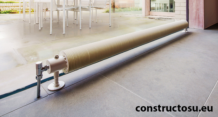 Radiator cu design industrial în locuință