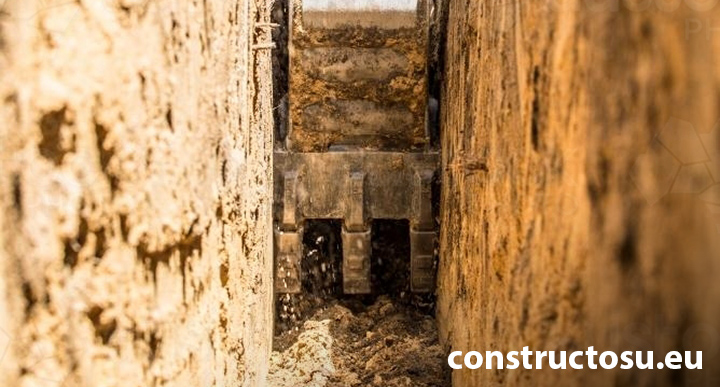 Șanț executat pentru îngroparea branșamentului