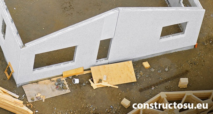 Montaj pe șantier al unei care prefabricate