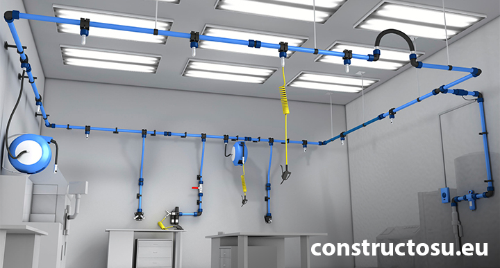 Sistemul de distribuție a aerului comprimat