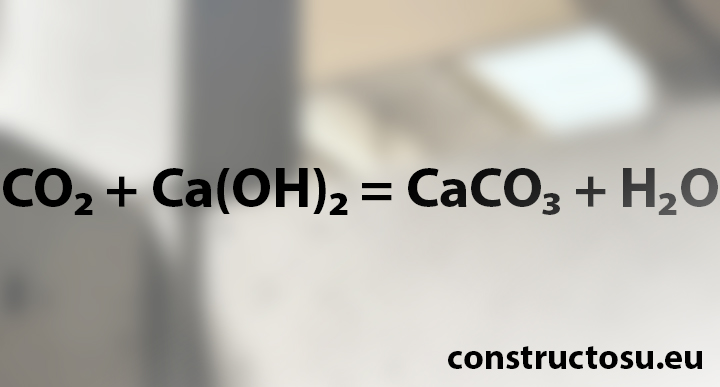 hidroxid de calciu, carbonat de calciu, dioxid de carbon, apă
